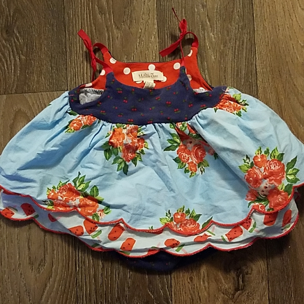 Matilda Jane 0-3 Month Romper w/ bonnet